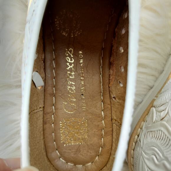 5158) Guaraxez White Tijuana Loafers Women Sizes Mex 23/ US 6 - Picture 9 of 11